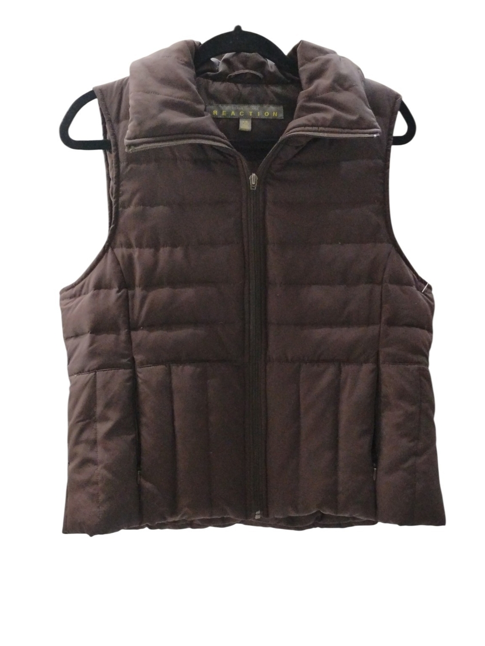 Kenneth Cole Reaction Women's Brown Puffer Vest Size Large